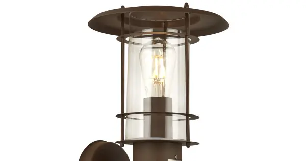 Ne maradj le Searchlight Edgeware barna mozgásérzékelős kültéri fali lámpa (SL-6211RUS) E27 1 izzós IP44