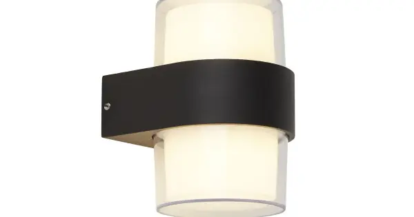 Searchlight Pittsburgh fekete LED kültéri falikar (SL-25123-2BK) LED 2 izzós IP65 Legnépszerűbb