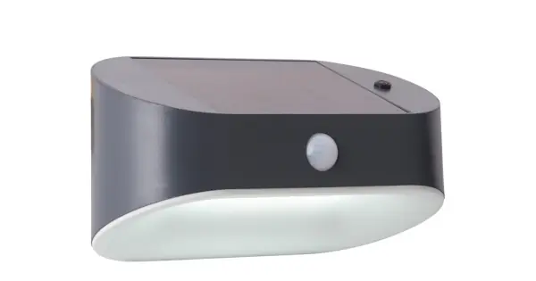 Biztonságos fizetés Searchlight Solar fekete napelemes LED kültéri fali lámpa (SL-67421BK-PIR) LED 1 izzós IP44