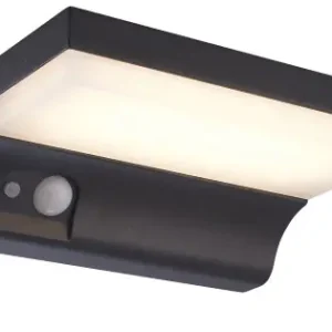 Végkiárusítás Searchlight Solar fekete napelemes LED kültéri fali lámpa (SL-67417BK) LED 1 izzós IP54