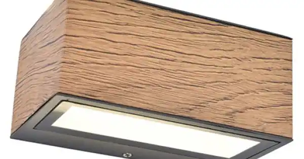 Különleges ajánlat Lutec Gemini fahatású LED kültéri fali lámpa (LUT-5189135118) LED 1 izzós IP54
