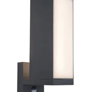 Szuper ajánlat Lutec Cuba sötétszürke mozgásérzékelős LED kültéri falikar (LUT-5193811118) LED 1 izzós IP54