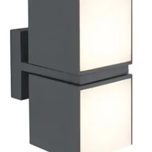 Utolsó esély Lutec Cuba sötétszürke LED kültéri falikar (LUT-5193801118) LED 2 izzós IP54