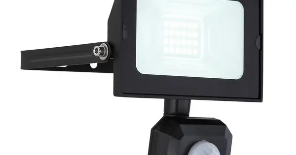 Globo Helga I fekete-átlátszó mozgásérzékelős kültéri reflektor (GLO-34248BS) LED 1 izzós IP44 Kiárusítás