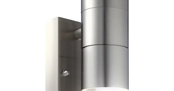 Outlet Globo Style króm mozgásérzékelős kültéri fali lámpa (GLO-3201-2SL) GU10 2 izzós IP44