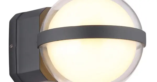 Olcsóbb Globo Illi antracit-átlátszó LED kültéri fali lámpa (GLO-34157) LED 1 izzós IP54