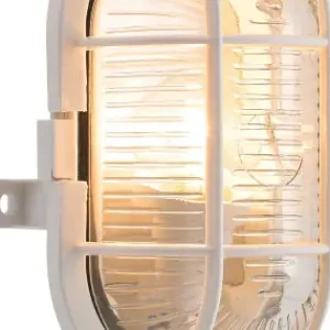 Akció Nordlux Skotlampe fehér-átlátszó vízvédett kültéri fali lámpa (NOR-17051001) E27 1 izzós IP44