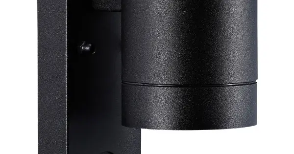 Szuper akció Nordlux Tin Maxi Sensor fekete mozgásérzékelős vízvédett kültéri fali lámpa (NOR-21509103) GU10 1 izzós IP54