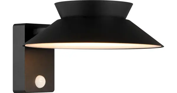 Kihagyhatatlan ajánlat Nordlux Justina Solar fekete mozgásérzékelős vízvédett LED kültéri fali lámpa (NOR-2418071003) LED 1 izzós IP44
