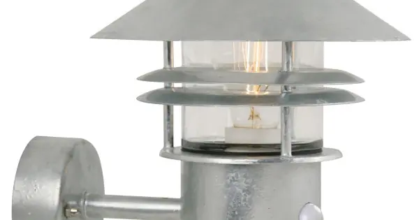 Nordlux Blokhus Up Sensor ezüst mozgásérzékelős vízvédett kültéri fali lámpa (NOR-25031031) E27 1 izzós IP54 Expressz kézbesítés