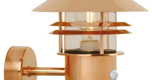 Nordlux Blokhus Up Sensor barna mozgásérzékelős vízvédett kültéri fali lámpa (NOR-25031030) E27 1 izzós IP54 Árengedmény