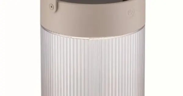 Nordlux Coupar Solar barna-fehér kültéri hordozható LED asztali lámpa (NOR-2518215009) LED 1 izzós IP44 Akció