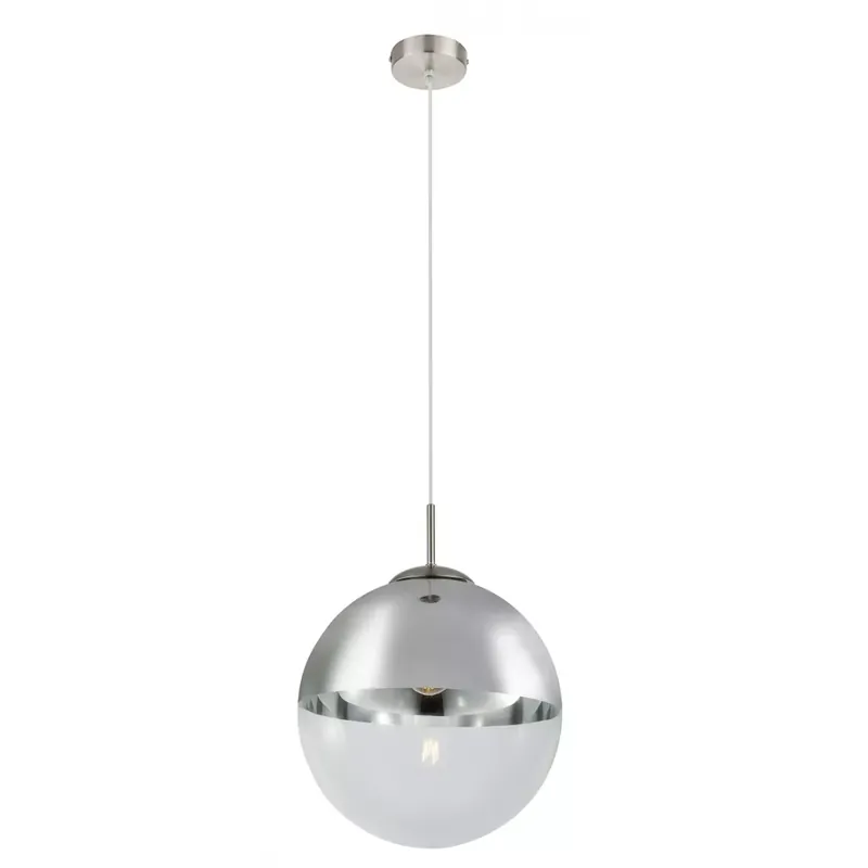 Varus - Függeszték lámpa, króm dekor; 1xE27; átm 30cm - Globo-15853 Olcsóbb