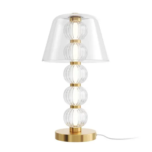 Akciós ár AMULET LED asztali világítás, magasság 45 cm, arany színű, fém/üveg
