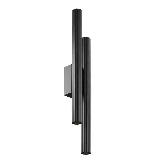 LED fali világítás Calipso, fekete, magasság 49 cm, fém, 4 izzós. Expressz kézbesítés