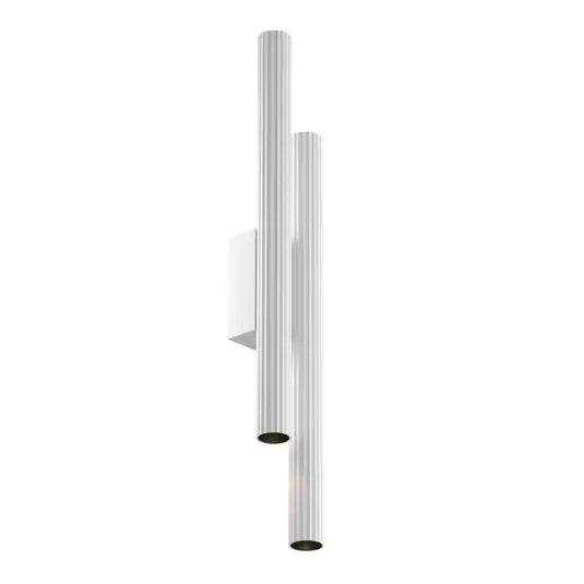 Végkiárusítás LED fali világítás Calipso, fehér, magasság 49 cm, fém, 4 izzós