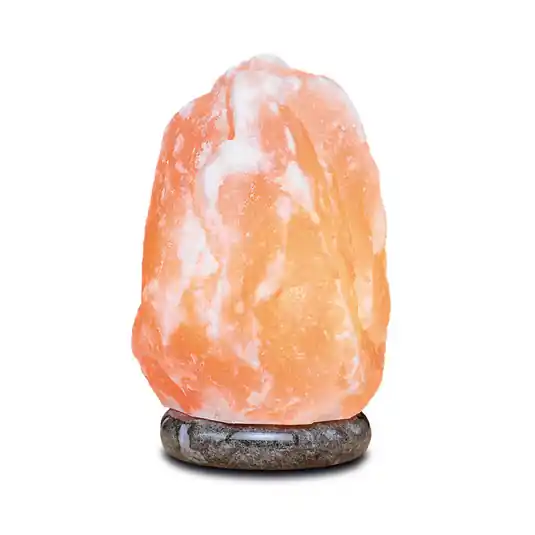 Legkelendőbb Só világítás Rock 2 - 3 kg, márvány talapzat, borostyán