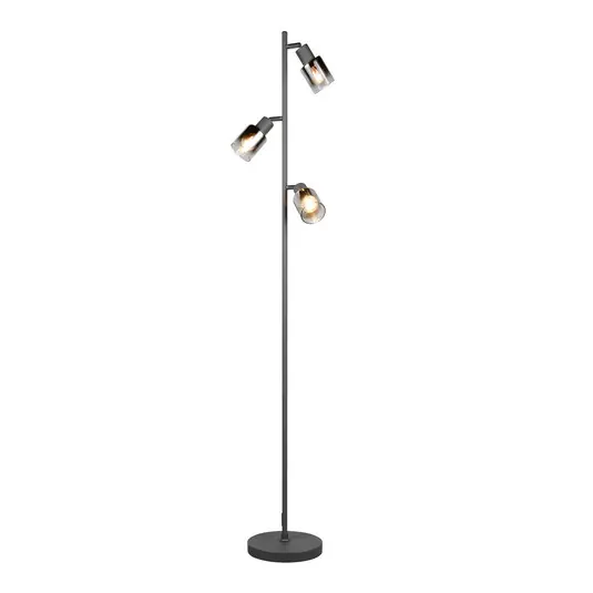 Cadiz álló világítás, fekete/antracit, 3 izzós, magasság 154 cm Szuper akció