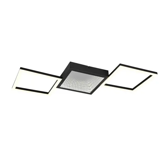 Utolsó esély LED mennyezeti világítás Gelo, fekete, dimmelhető, 3000 K, fém