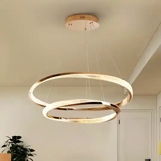 LED lógó lámpa Orbitas, Ø 80 cm, arany színű, fém, dimmelhető Népszerű