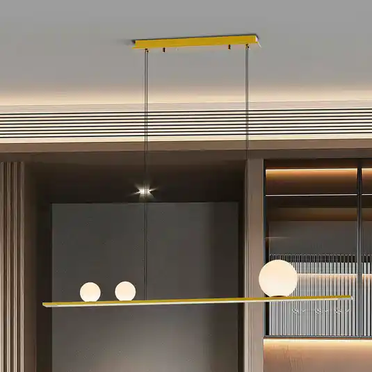 Korlátozott ajánlat LED függő lámpa Mila, arany színű, hossza 120 cm, 3 izzós.
