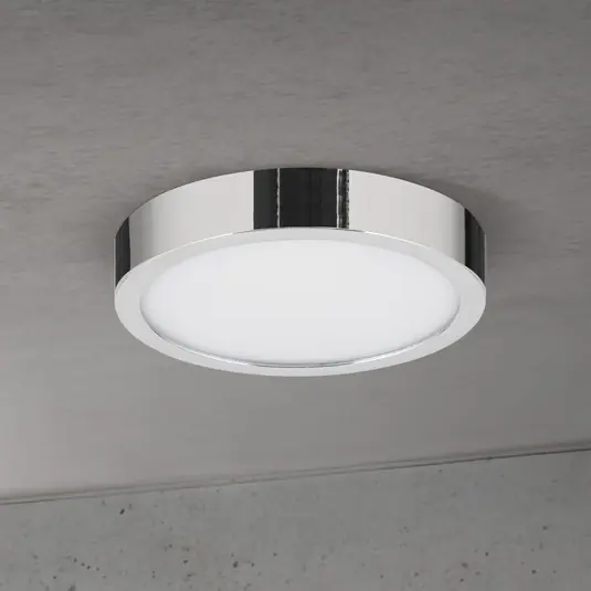 Akciós ár LED mennyezeti lámpa Disc, króm színű, Ø 14 cm, CCT, fém