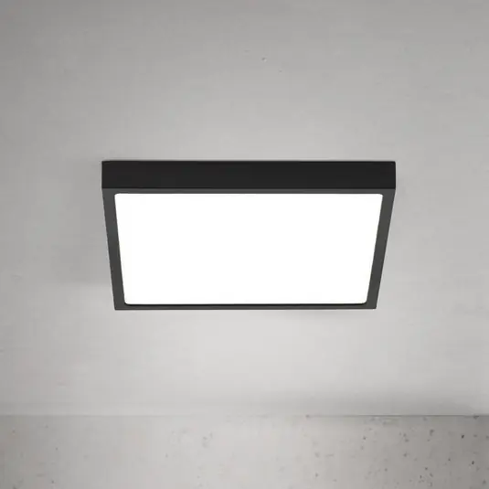 Olcsó LED mennyezeti lámpa Disc, fekete Hosszúság 24 cm, CCT fém