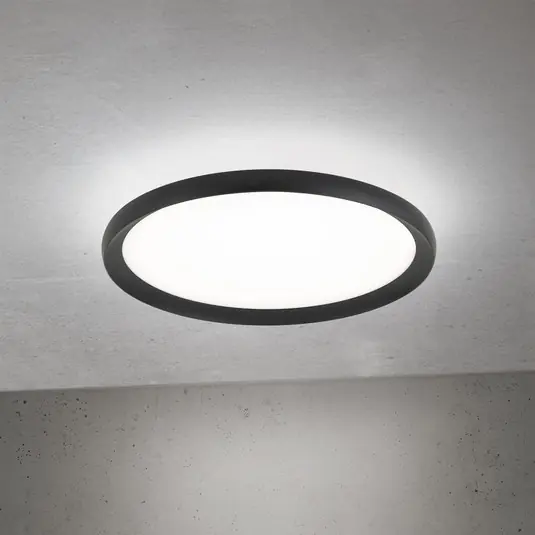 LED mennyezeti lámpa Kant, Ø 40 cm, fekete, CCT fém/műanyag Vedd meg online