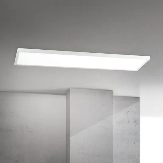 Biztonságos fizetés LED mennyezeti lámpa Disc, fehér, hossza 115 cm, CCT, fém