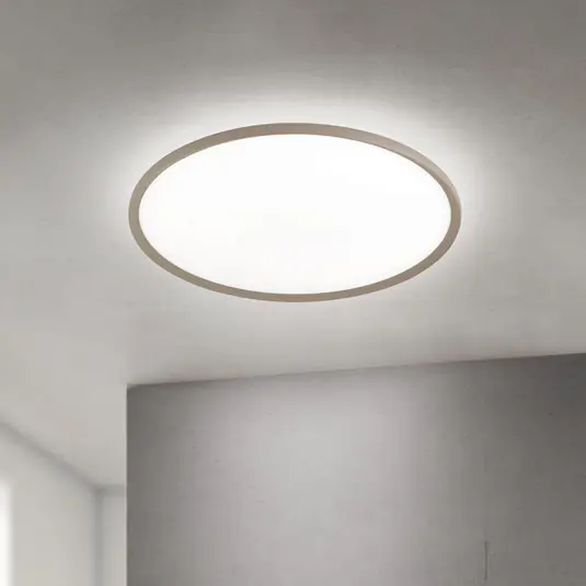 Kiárusítás LED mennyezeti lámpa Kant, Ø 80 cm, khaki, CCT, fém/műanyag