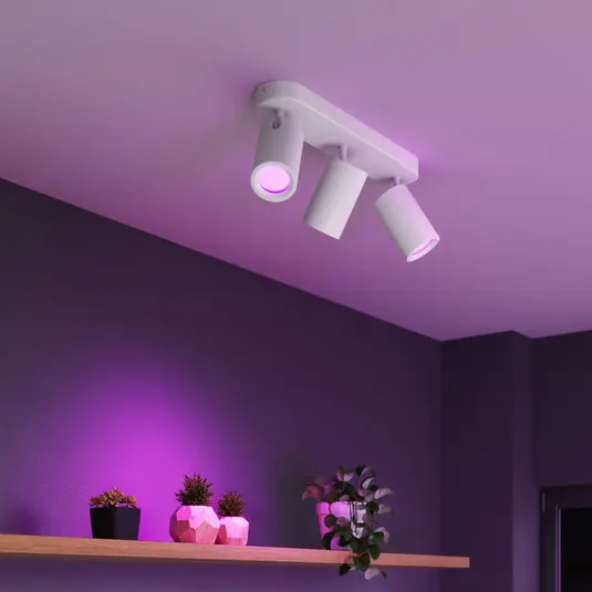 Ajánlat Calex Smart mennyezeti spotlámpa fehér, hossza 37 cm, 3 izzós, GU10-LED RGBW