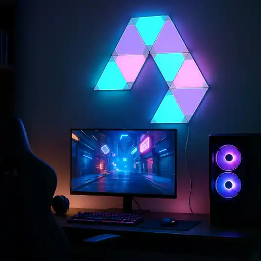 Bestseller Calex Smart LED fali világítás TRIANGLES, 9 részes, RGBW, dimmelhető