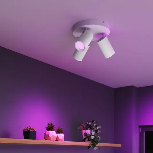 Calex Smart mennyezeti spotlámpa, fehér, Ø 21 cm, 3 izzós, GU10-LED RGBW Azonnal elérhető