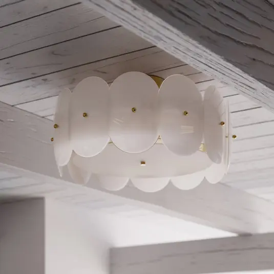 By Rydens Omlott mennyezeti világítás, sárgaréz/fehér, Ø 53 cm Szuper akció