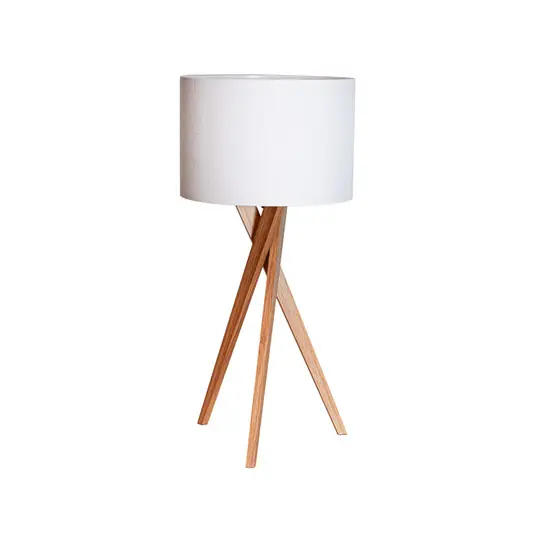 By Rydens Vega asztali világítás, tölgy/fehér, 55 cm, fa, textil Biztonságos fizetés