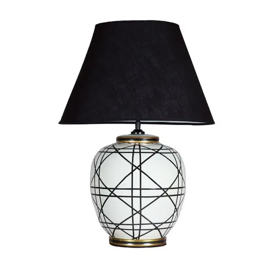 Kihagyhatatlan ajánlat PR Home New York asztali világítás, fekete, magasság 63 cm, kerámia