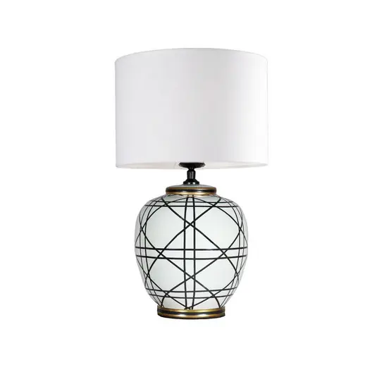 Szuper akció PR Home New York asztali világítás, fehér, magasság 61 cm, kerámia