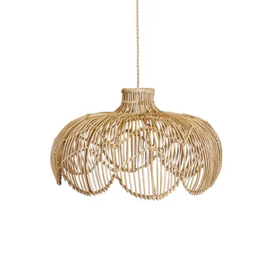 Akció PR Home Belle lógó világítás, fa színű, rattan, Ø 43 cm