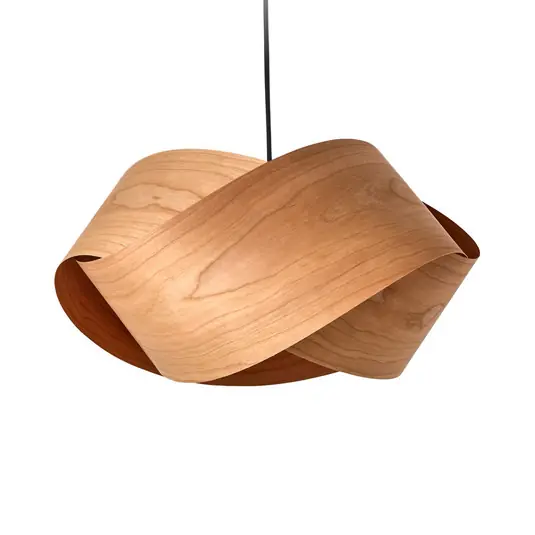 Azonnali szállítás LZF Nut függő lámpa, cseresznyefa/nikkel színű, hossza 42 cm