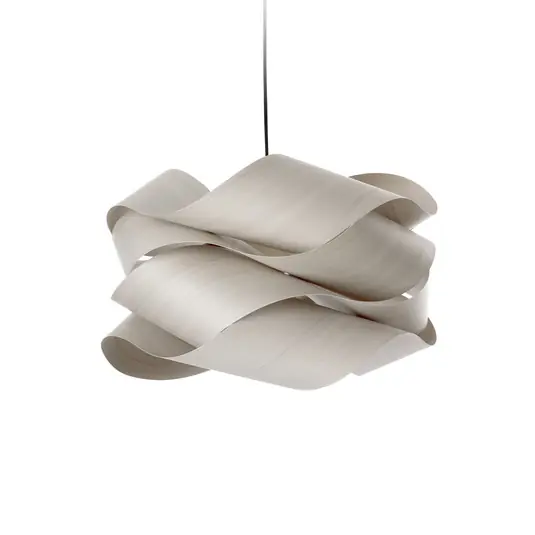LZF Link lógó lámpa, szürke/nikkel színű, Ø 46 cm, fa Outlet