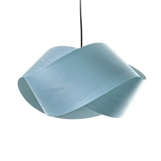 Kihagyhatatlan ajánlat LZF Nut függő lámpa, világoskék/nikkel színű, hossza 42 cm, fa