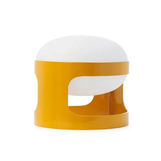 Kartell KD28 asztali lámpa, mustársárga, Ø 25 cm, E14-LED Biztonságos fizetés