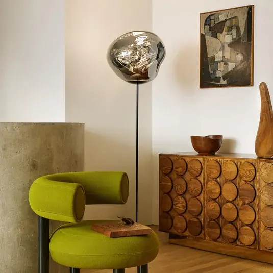 Ajánlat Tom Dixon LED álló lámpa Melt Cone Slim, króm színű, Euro