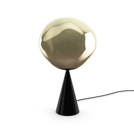 Szuper ajánlat Tom Dixon LED asztali lámpa Melt Cone Fat, bronz színű, 47 cm