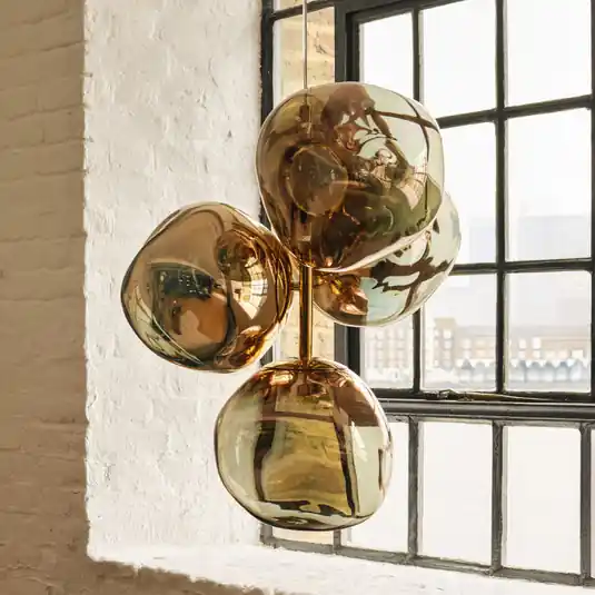 Tom Dixon LED lógó lámpa Melt Chandelier Mini, bronz színű Nézd meg most
