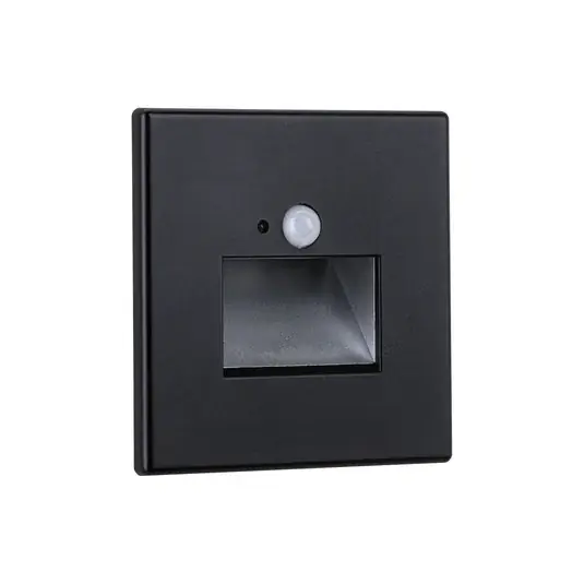 Rendeld meg most Paulmann LED-érzékelős süllyesztett fali lámpa Edge Quadro fekete 8 cm