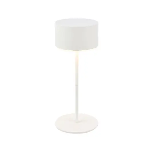 LED tölthető asztali világítás Kira, fehér, magasság 19 cm, IP44, Szuper akció