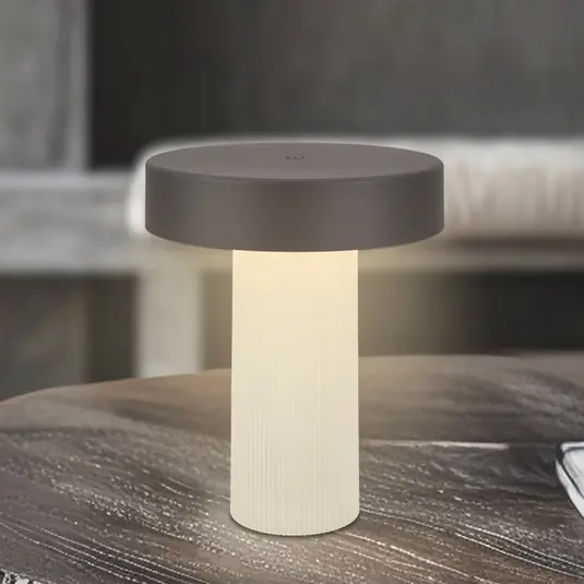 LED tölthető asztali világítás Bito, antracit/fehér, magasság 20 cm, IP44 Végkiárusítás