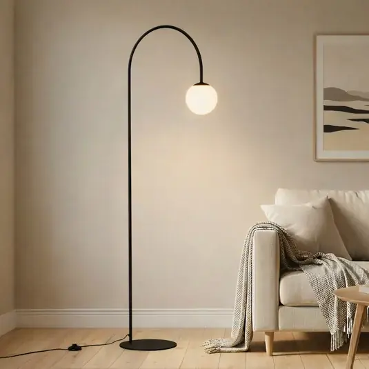 Nova álló világítás, üveg/fém, fekete/fehér, magasság 155 cm Legjobb ár
