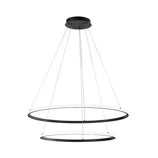 Vedd meg most LED függő lámpa Axis, Ø 80/60 cm, fekete, fém, CCT